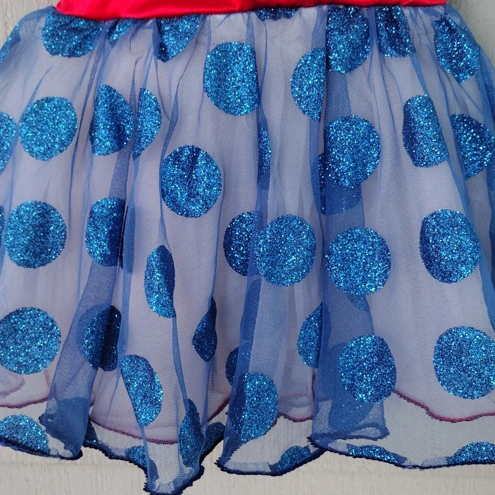 Weissman Sparkling Blue, Red and White Kids Dance Costume Dize 7/8
